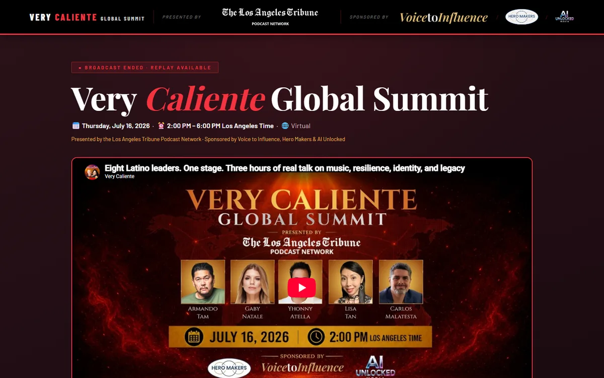 Very Caliente Global Summit watch page