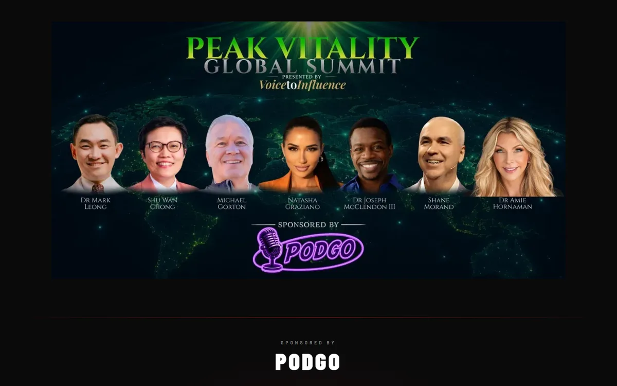 Peak Vitality Global Summit event page